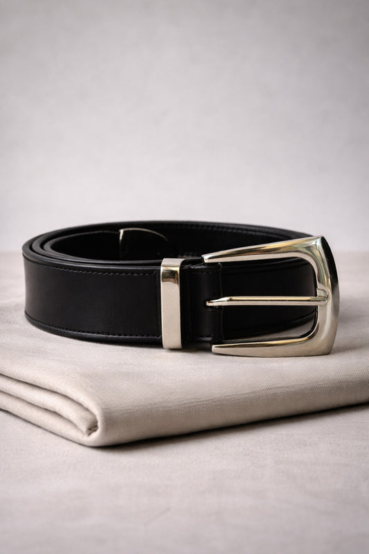 Texas Western Buckle Black Belt