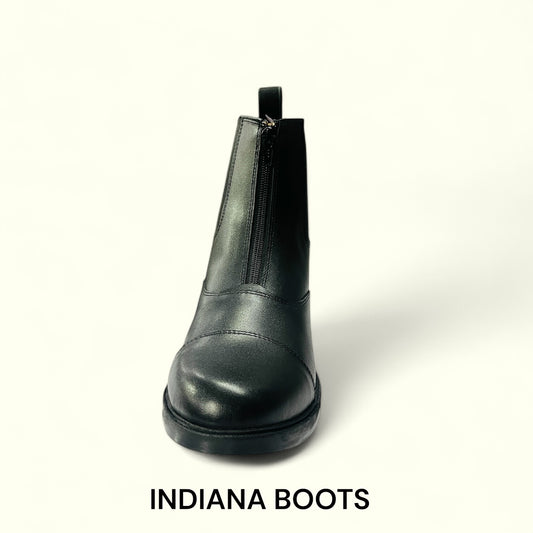 Leather short riding boot