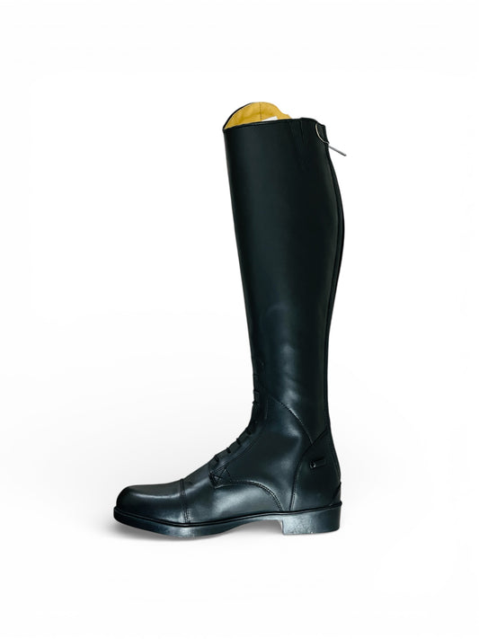 INDIANA LONG LEATHER RIDING BOOTS - BLACK COLOUR