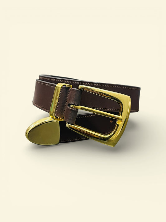 Texas Western Buckle Brown Belt