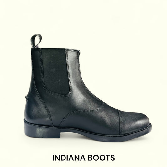 Leather short riding boot